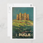 "Puglie ( Puglia )ヴィンテージイタリアン旅行ポスター ポストカード (正面/裏面)