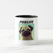 PUGLIFEパグドッグマグショット可愛い目