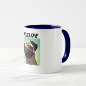 PUGLIFEパグパピードグマグショットかわいい目のポートレート マグカップ (正面右)