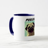 PUGLIFEパグパピードグマグショットかわいい目のポートレート マグカップ (正面左)