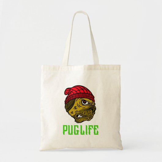 Puglife現実PUGSルール トートバッグ (正面)