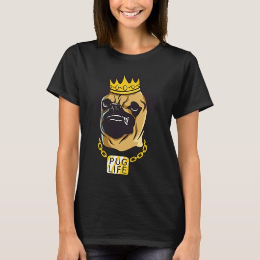 PUGLIFE – パグ愛好家のためのエッセンシャルシャツ355 Tシャツ (正面)