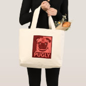 Puglyのバッグ ラージトートバッグ (正面(商品))