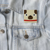 Puglyのパグ 缶バッジ (インサイチュ)