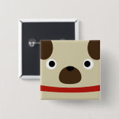 Puglyのパグ 缶バッジ (正面&裏面)