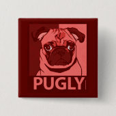 Puglyボタン 缶バッジ (正面)