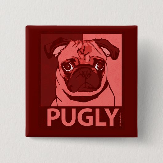 Puglyボタン 缶バッジ (正面)