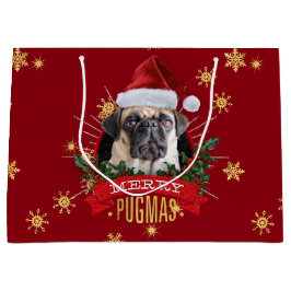 Pugmasのメリーなギフトバッグ ラージペーパーバッグ