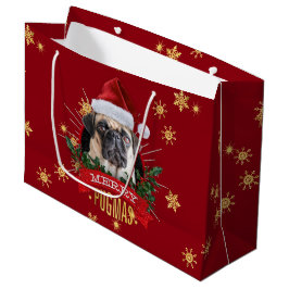 Pugmasのメリーなギフトバッグ ラージペーパーバッグ