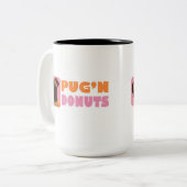 Pug'nのドーナツのマグ ツートーンマグカップ (正面左)