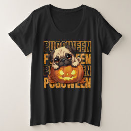 PUGOWEEN - Pug Loversハロウィーン プラスサイズTシャツ
