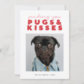 PUGSとキスパグおもしろいドグクリスマス シーズンカード (正面)