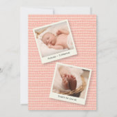 Pugsとキス子犬の写真誕生日 招待状 (裏面)