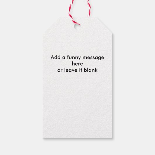 PUGSとキス犬をテーマにしたクリスマスカスタム ギフトタグ (裏面)