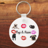 Pugsとキス キーホルダー (正面)