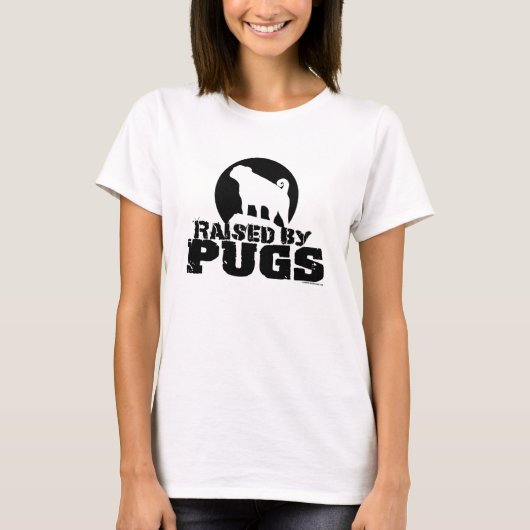 PUGSの女性の長袖シャツで育った Tシャツ (正面)