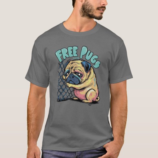 PUGSを解放する Tシャツ (正面)