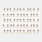 Pugsラッピング紙フラットシートセット3 ラッピングペーパーシート (正面)
