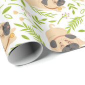 Pugsラッピング紙 ラッピングペーパー (ロールコーナー)