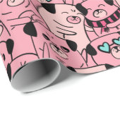 Pugsラッピング紙 ラッピングペーパー (ロールコーナー)