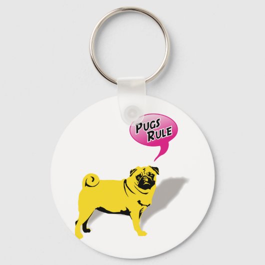 PUGSルーおもしろいルギフト キーホルダー (正面)