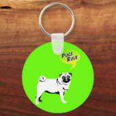 PUGSルーおもしろいルギフト キーホルダー (正面)