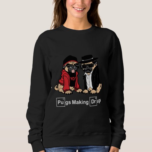PUGS薬を作るクラシックTシャツ813 スウェットシャツ (正面)
