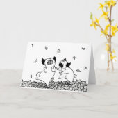 Pugs踊り葉 カード (黄色い花)