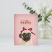 Pugs & キスby itslolathepug ポストカード (スタンド正面)