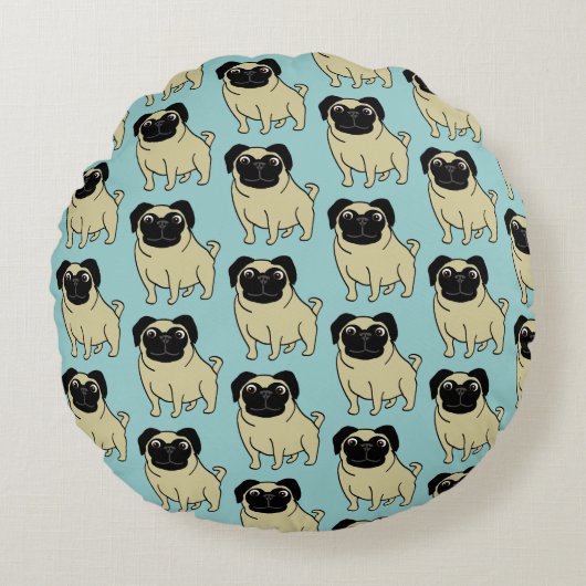 Pugs ラウンドクッション (正面)