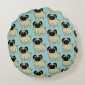 Pugs ラウンドクッション (裏面)