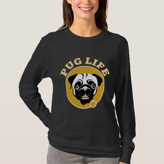 Pugs Dog Life - Pug Dog Lover - Pug Tシャツ – おもしろい (正面)