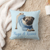 Pugs & Kisses  クッション (ブランケット)