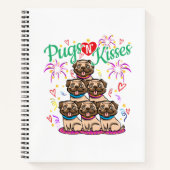 Pugs NキスPug Dog Lover ノートブック (正面)