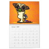 Pugs Off-Leash Art™ Vol 1 カレンダー (1月 2027)