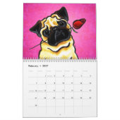 Pugs Off-Leash Art™ Vol 1 カレンダー (2月 2027)