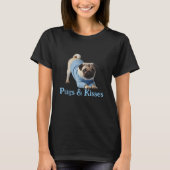 Pugs & Pugs：愛らしいPugをテーマにしたデザイン Tシャツ (正面)