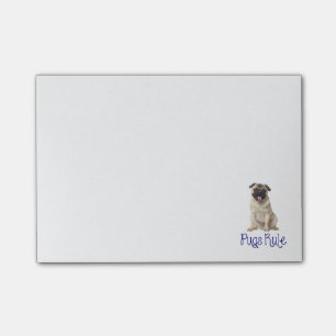 Pugs Rule Puppy Dog Post it付箋 ポストイット