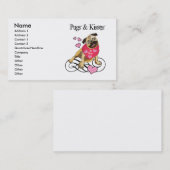 Pugs & Valentine Pug Bizカードキス 名刺 (正面/裏面)