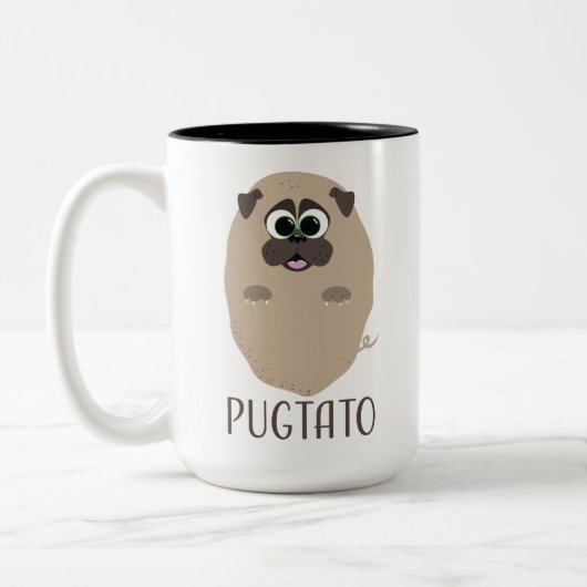 Pugtato! ツートーンマグカップ (左)