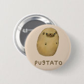 Pugtato 缶バッジ (正面&裏面)
