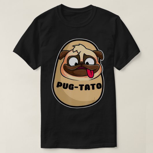 Pugtato Cute Pug Potato Dog Lover Funny Design And Tシャツ (デザイン正面)