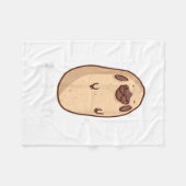 Pugtato Potato Pug Owner Dog Lover Potatoes Gift フリースブランケット (正面(横))