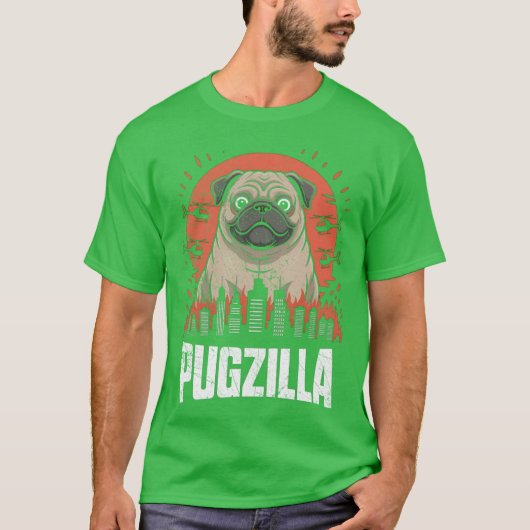 Pugzilla Dog Lover Puppyrainer Animal Pet Breeder Tシャツ (正面)