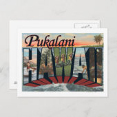 Pukalani, Hawaii – 大文字場面 ポストカード (正面/裏面)