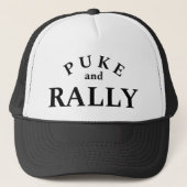 PukeとRally Trucker Hat -おもしろいと声明はっきりした キャップ (正面)