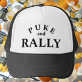 PukeとRally Trucker Hat -おもしろいと声明はっきりした キャップ