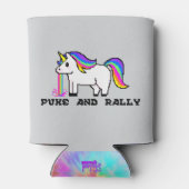 Puke & Rally レインボー ユニコーン 缶クーラー | ピクセル (裏面)