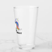 Puke & Rally Rainbow Unicorn Pint Glass | Pixel タンブラーグラス (左)