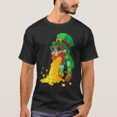 Puking Leprechaun Shirt Funny St Patrick's Day Dri Tシャツ (正面)